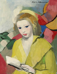 MARIE LAURENCIN 、マリー・ローランサン、読書する女、大判 - 絵画